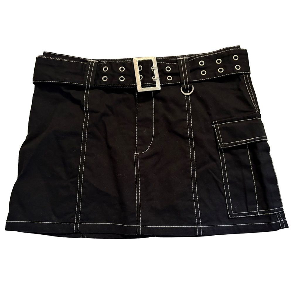 Forever 21 Black Utility Mini Skirt with Belt | Size M
